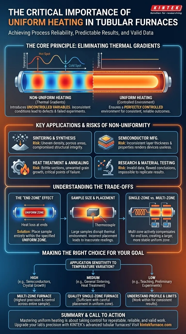 Warum ist eine gleichmäßige Erwärmung in Rohröfen wichtig?Sorgen Sie für Präzision in Ihren thermischen Prozessen Visuelle Anleitung