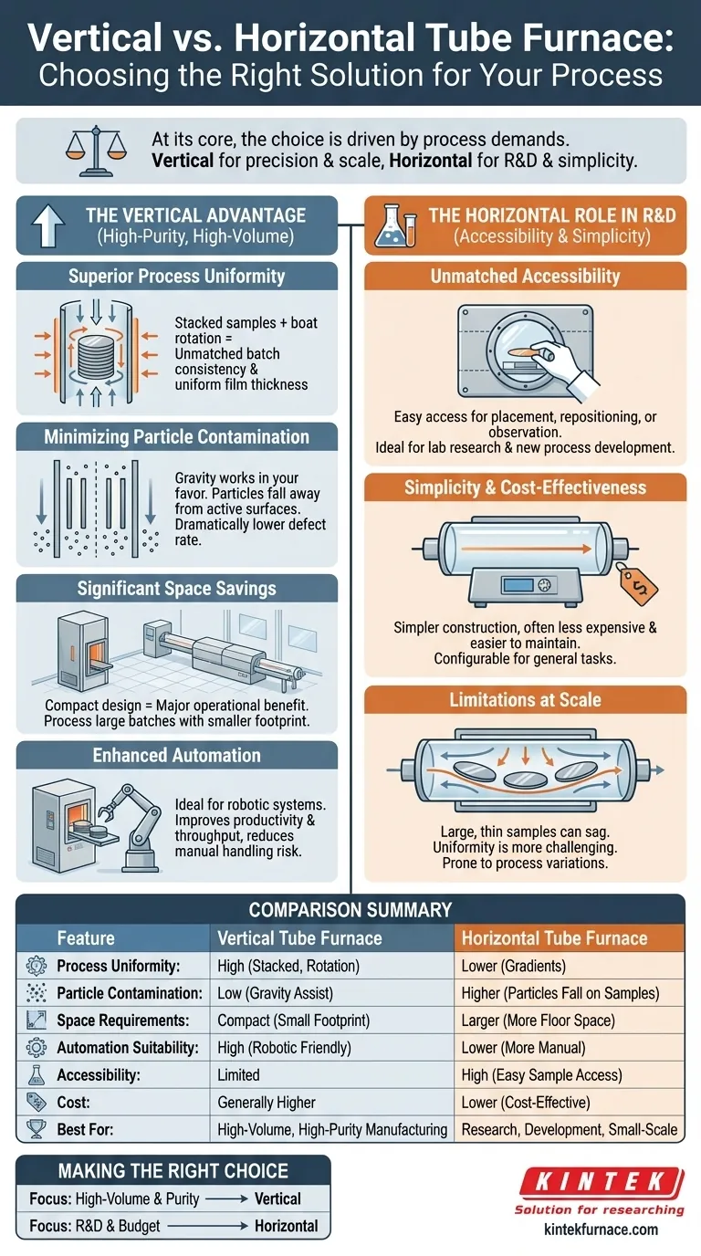 Почему стоит выбрать вертикальную трубчатую печь, а не горизонтальную?Компактность, равномерность и эффективность Визуальное руководство