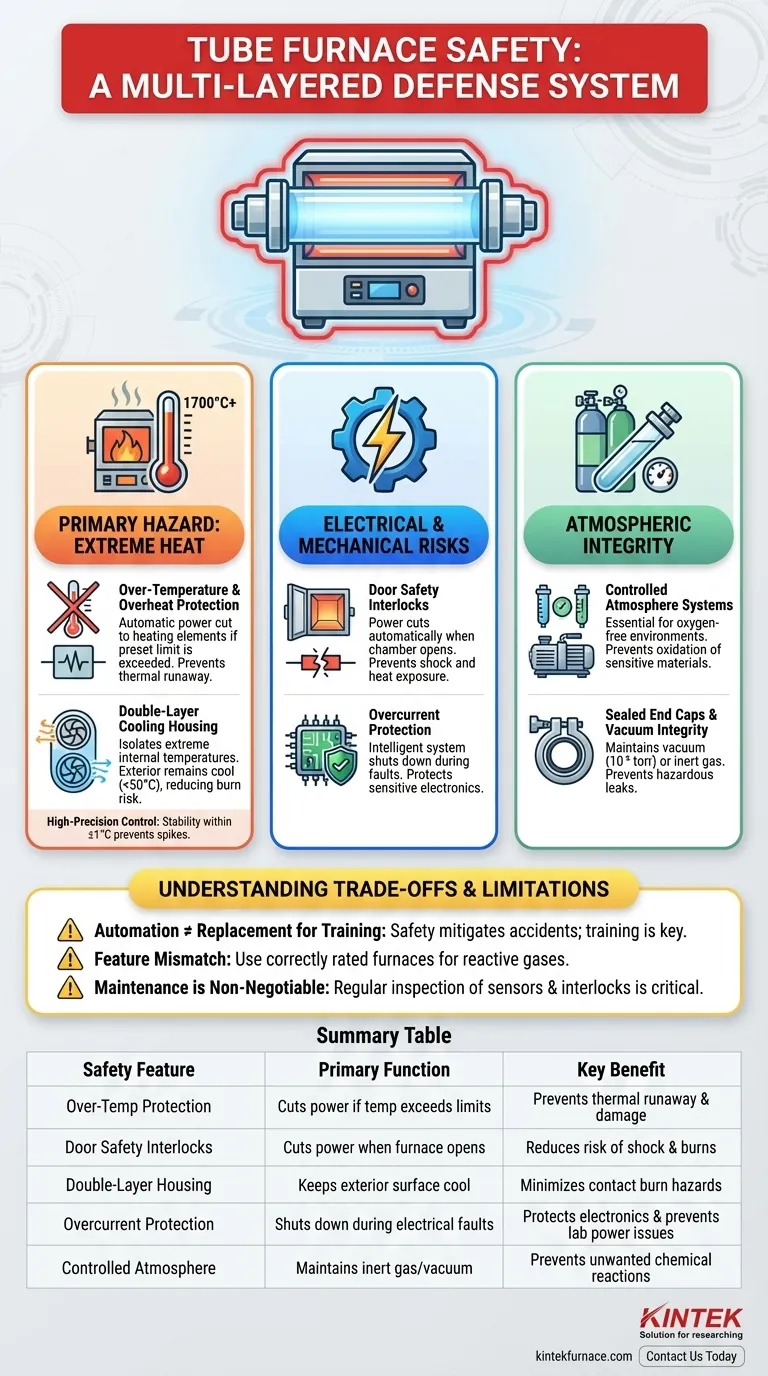 What safety features are included in tube furnaces? Essential Protection for High-Temperature Labs Visual Guide