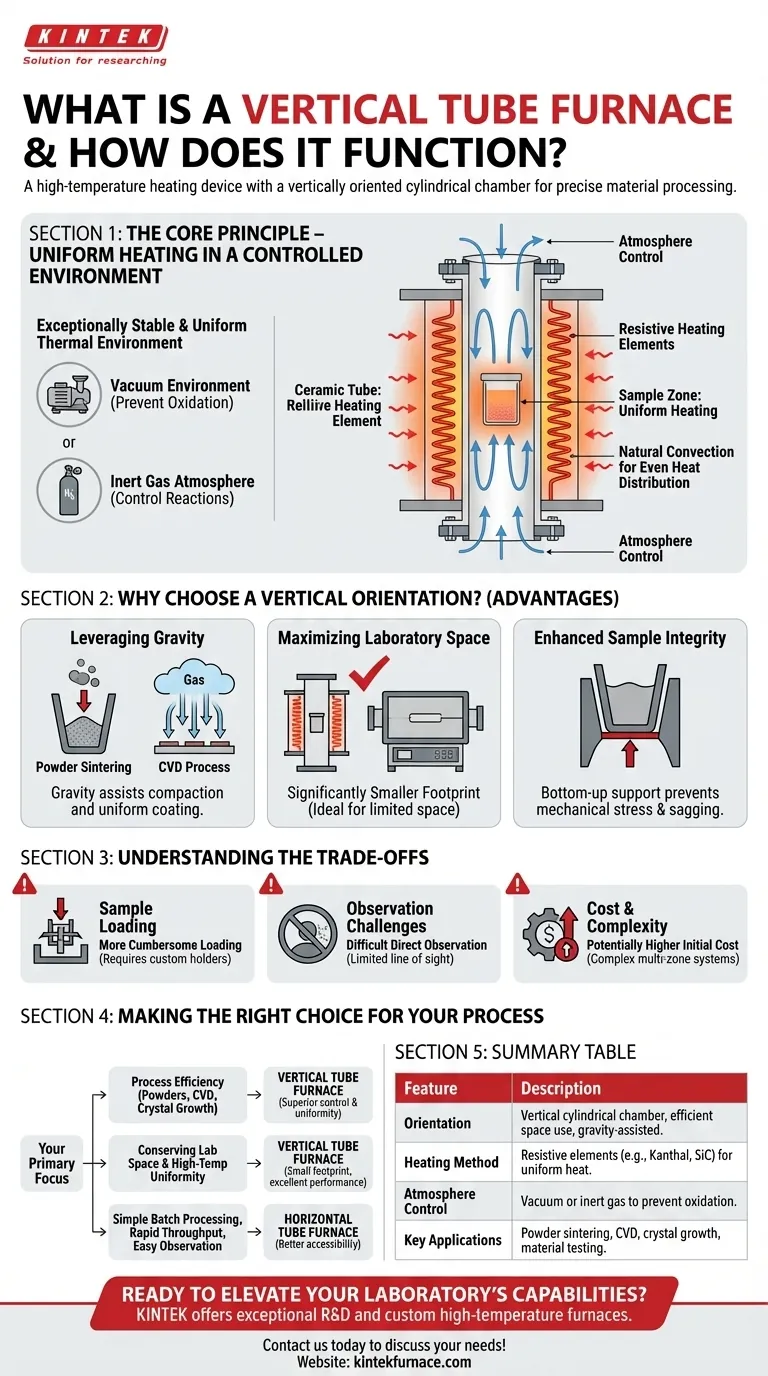 What is a vertical tube furnace and how does it function? Optimize Material Processing with Precision Visual Guide