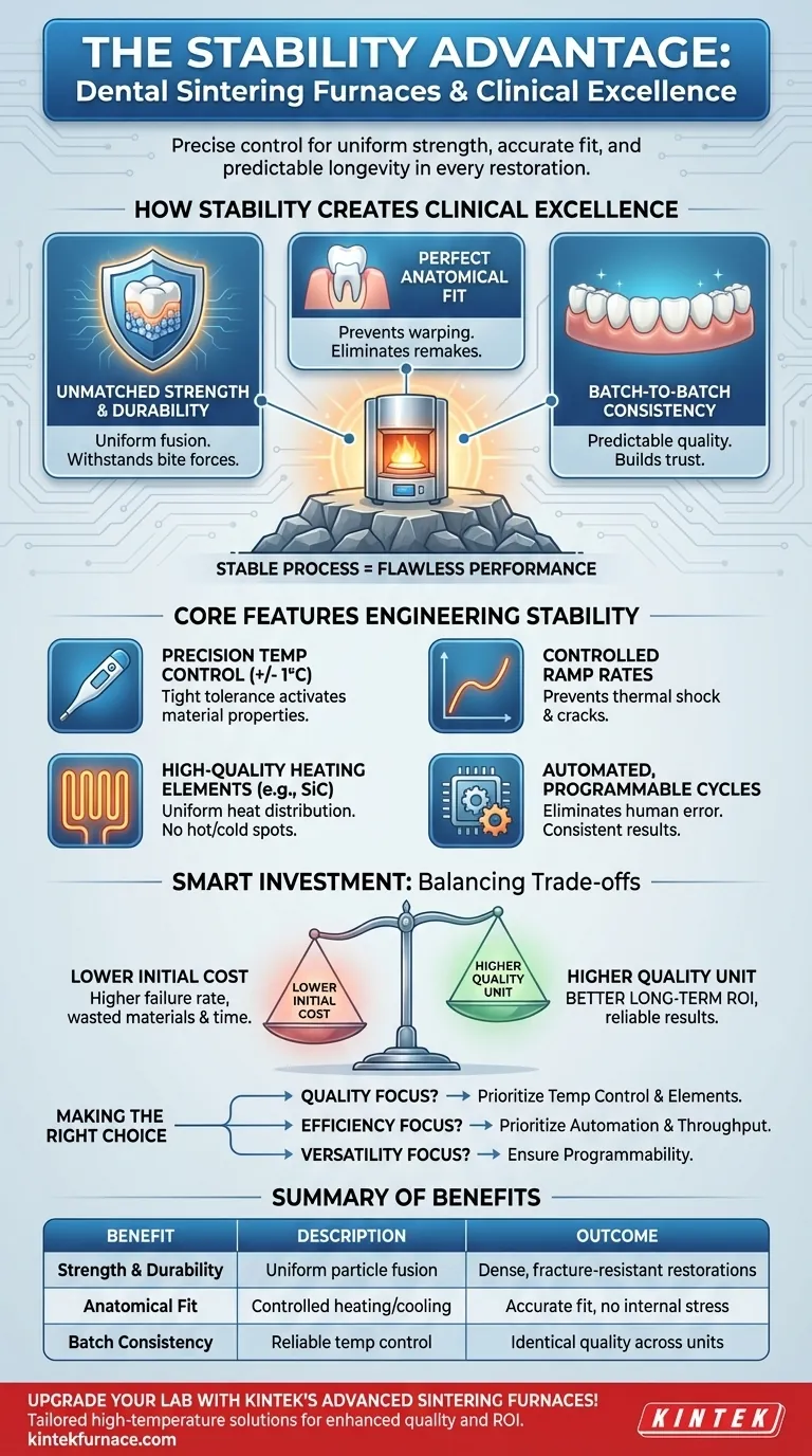 歯科焼結炉がもたらす安定性の利点は何ですか？常に完璧な歯科修復物を確実に作る ビジュアルガイド