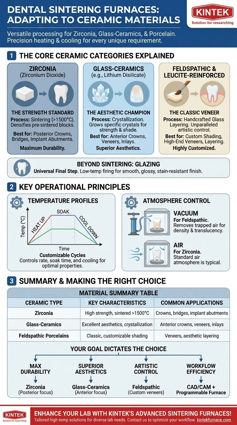 Auf welche Arten von keramischen Materialien kann sich ein Dentalsinterofen einstellen? Vielseitige Lösungen für Zirkonoxid, Glaskeramiken und mehr Visuelle Anleitung