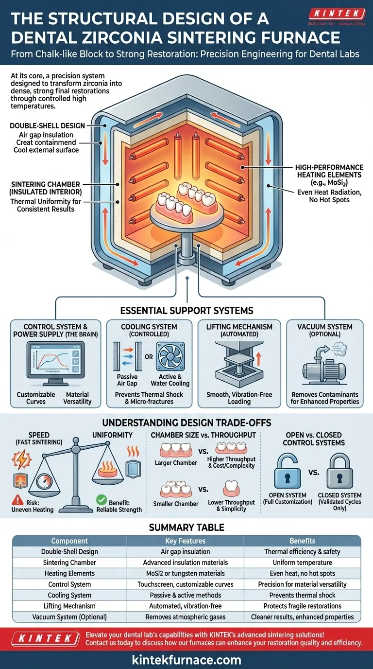 Quelle est la conception structurelle d'un four de frittage de zircone dentaire ?Optimisé pour la précision et l'efficacité Guide Visuel