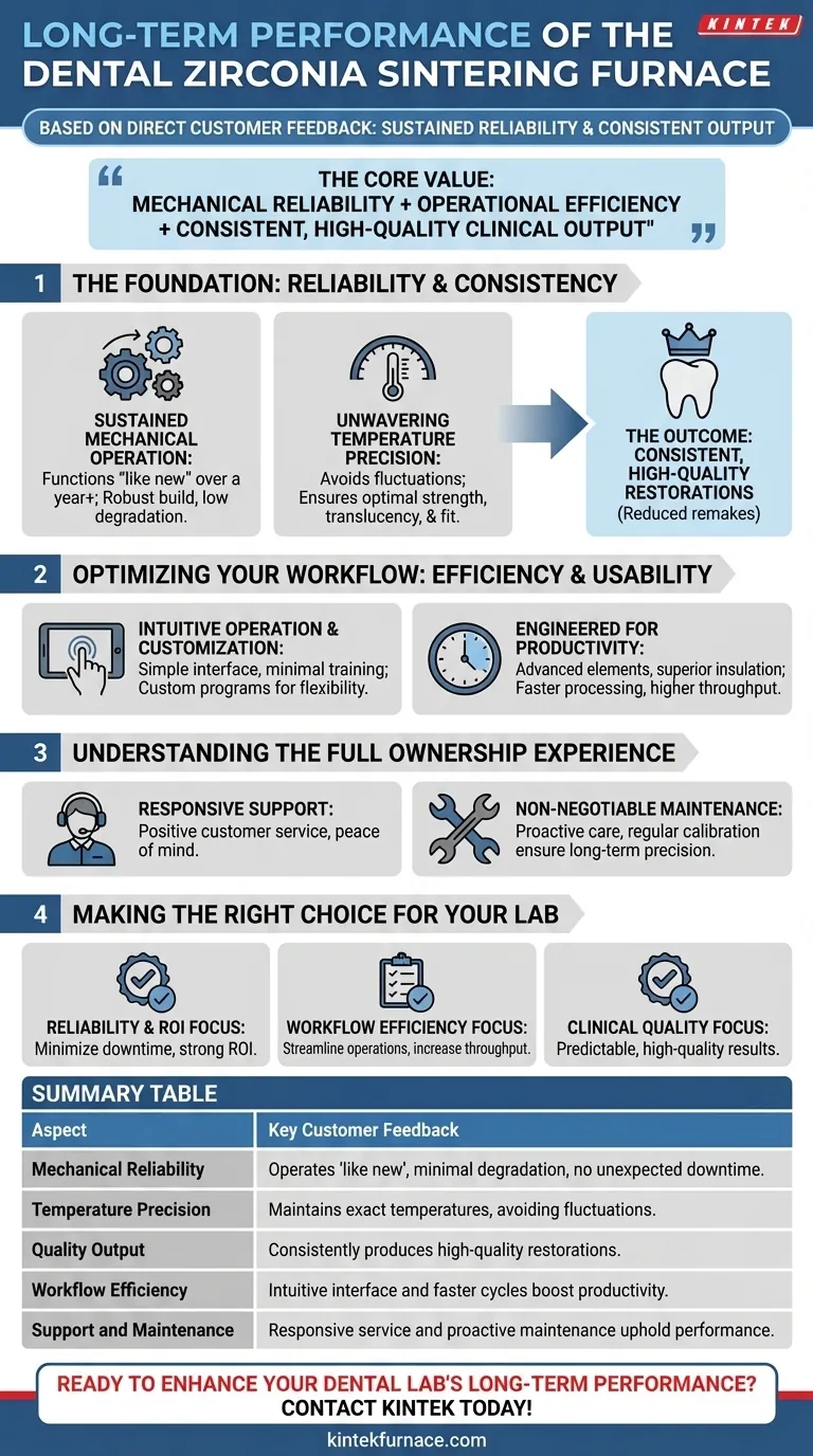 What are customers saying about the long-term performance of the dental zirconia sintering furnace? Discover Reliable, High-Quality Results Visual Guide