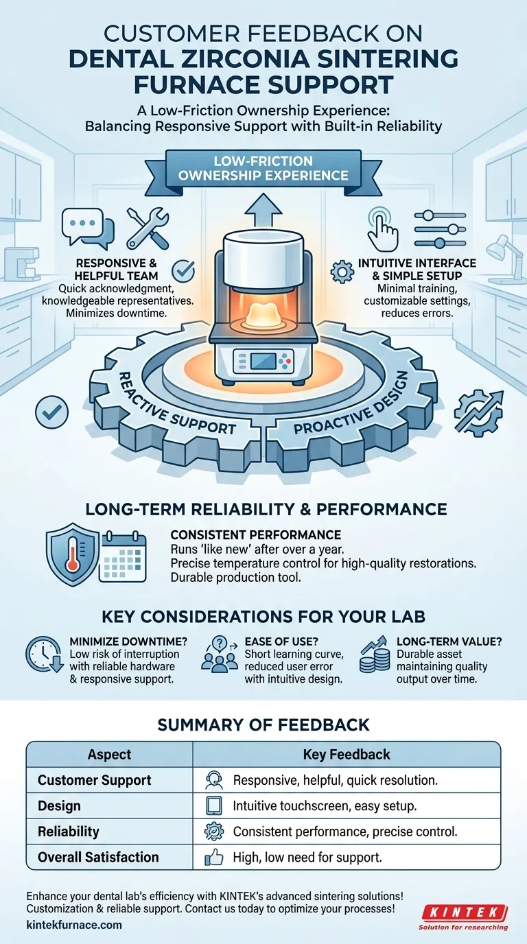 Qual è il feedback dei clienti sui servizi di supporto per il forno di sinterizzazione della zirconia dentale? Scopri soluzioni affidabili e facili da usare Guida Visiva