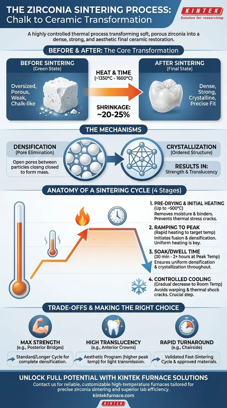 氧化锆的烧结过程中会发生什么？将氧化锆转化为致密、坚固的牙科修复体 图解指南