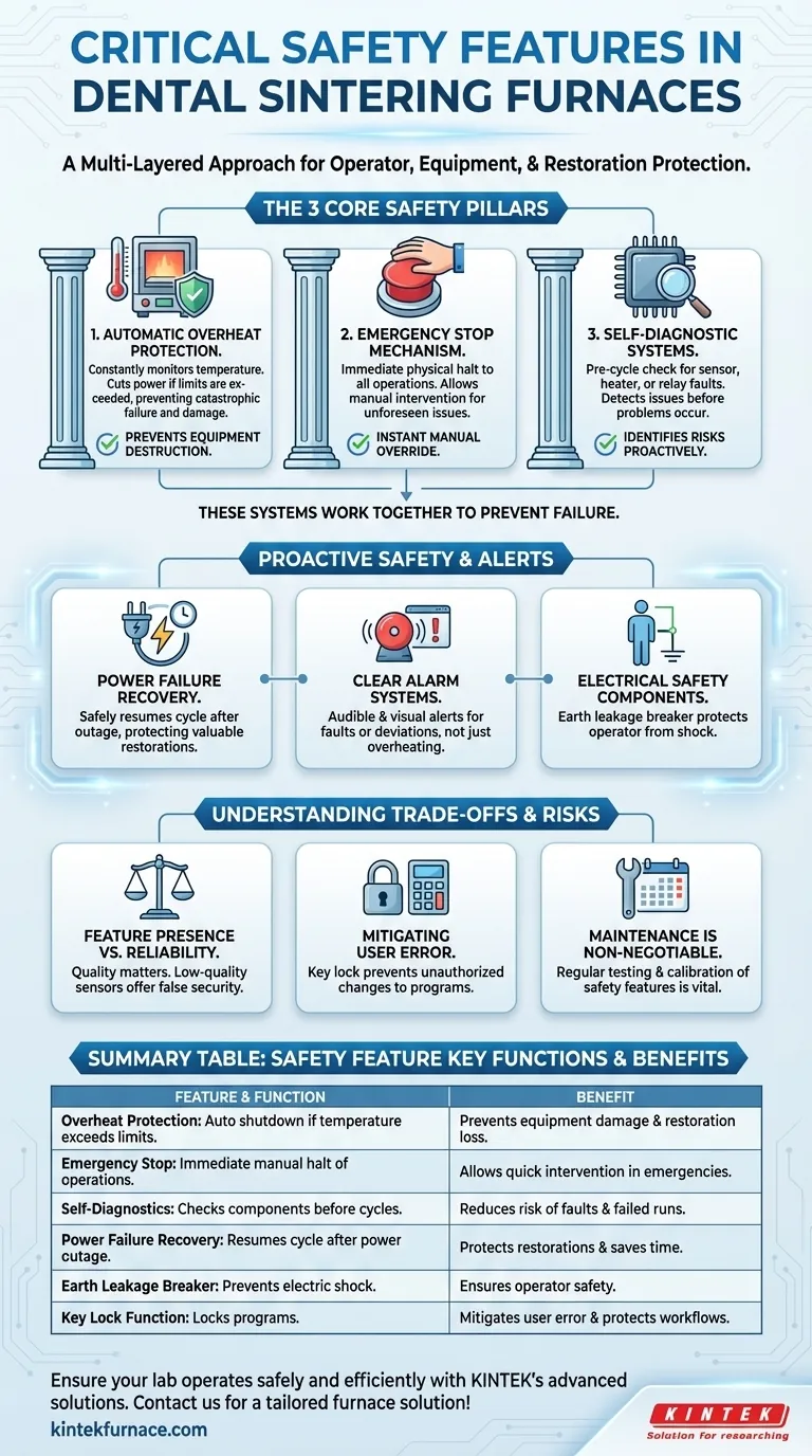 Quais recursos de segurança um forno de sinterização dentária deve ter? Proteções Essenciais para o Seu Laboratório Guia Visual