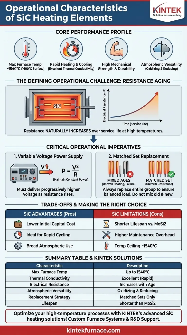 Quelles sont les caractéristiques opérationnelles des éléments chauffants en SiC ? Maximiser les performances et l'efficacité à haute température Guide Visuel