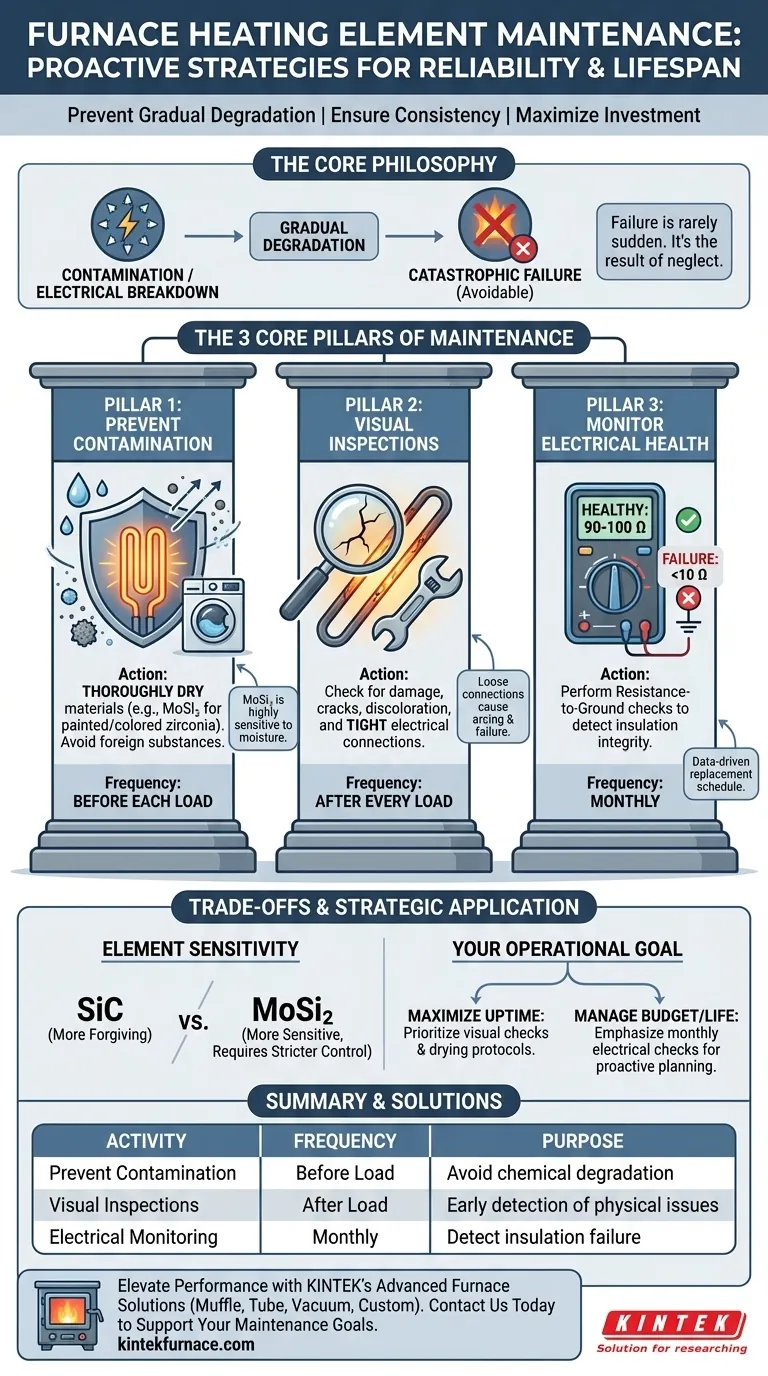 Quais são as considerações de manutenção importantes para os elementos de aquecimento de fornos? Garanta longevidade e confiabilidade Guia Visual