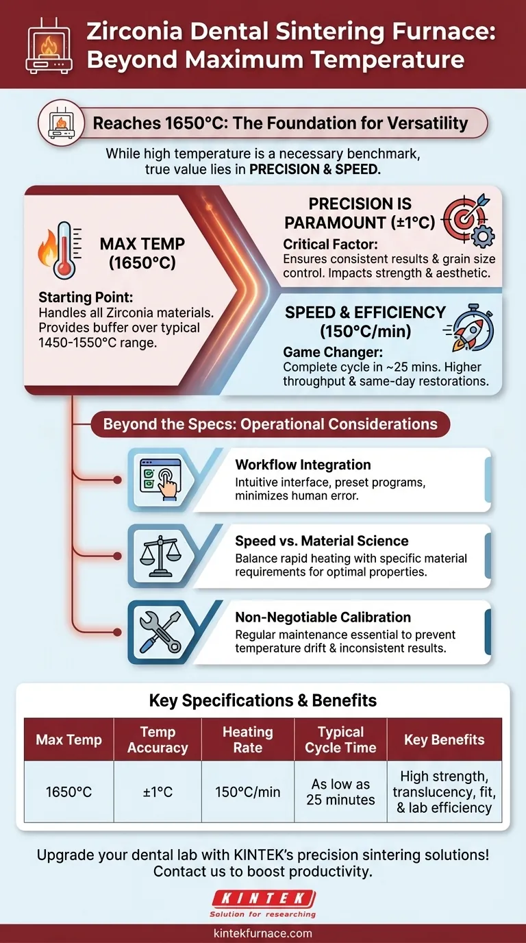 歯科用ジルコニア焼結炉の最高到達温度は？歯科ラボのための高温高精度 ビジュアルガイド