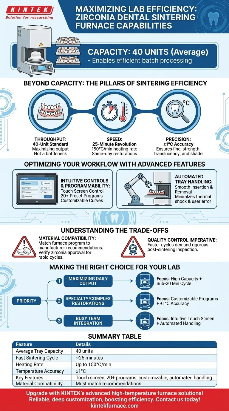 Quanti elementi dentali può contenere il vassoio di sinterizzazione del forno per sinterizzazione dentale a base di zirconia? Aumenta l'efficienza del tuo laboratorio con la sinterizzazione ad alta capacità Guida Visiva