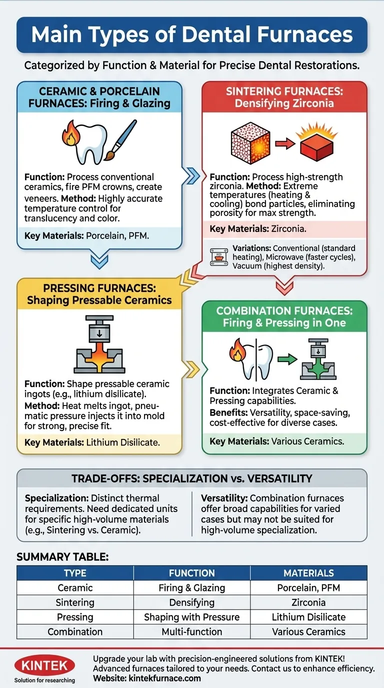What are the main types of dental furnaces? Choose the Right One for Your Lab's Materials Visual Guide