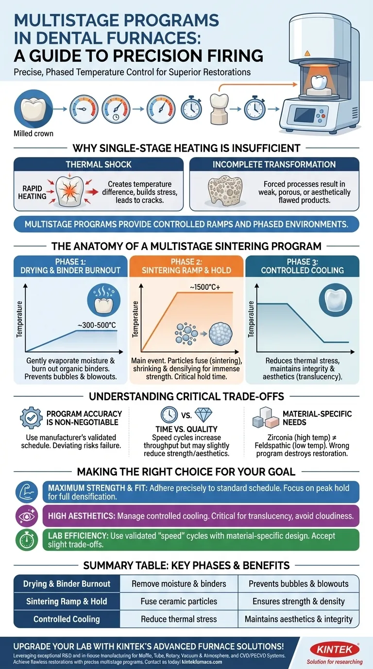 A cosa servono i programmi multistadio nei forni dentali? Ottenere restauri dentali perfetti con un controllo di precisione Guida Visiva