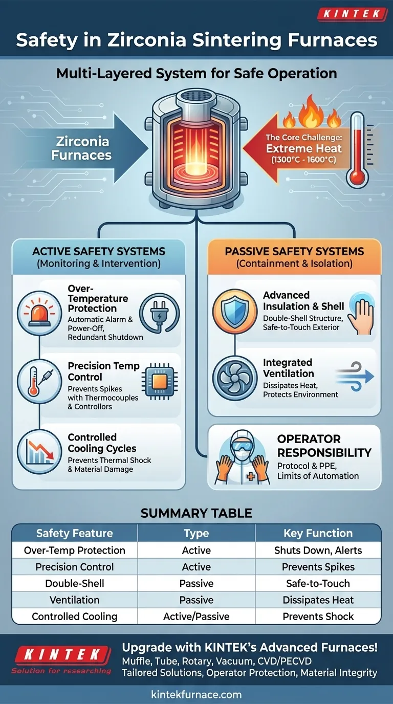 ジルコニア焼結炉の設計にはどのような安全上の考慮事項が統合されていますか？高度な機能でオペレーターとラボの安全を確保する ビジュアルガイド