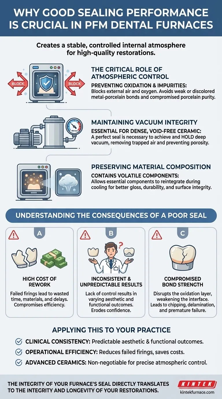 Perché un buon rendimento di tenuta è importante nei forni dentali in porcellana fusa su metallo (PFM)? Assicurare restauri di qualità Guida Visiva