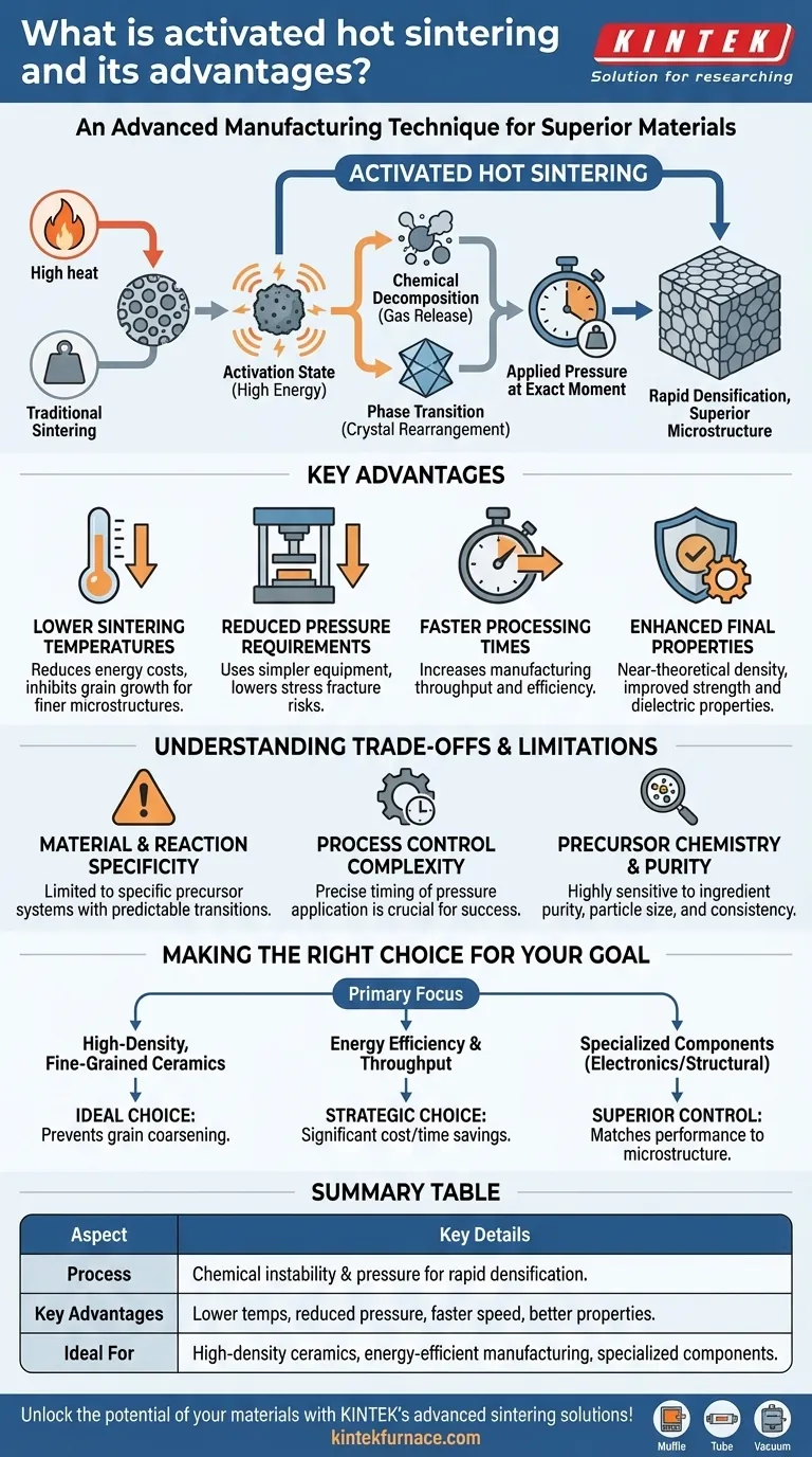 Was ist aktiviertes Heißsintern und welche Vorteile bietet es? Erzielen Sie effizient eine überragende Materialverdichtung Visuelle Anleitung