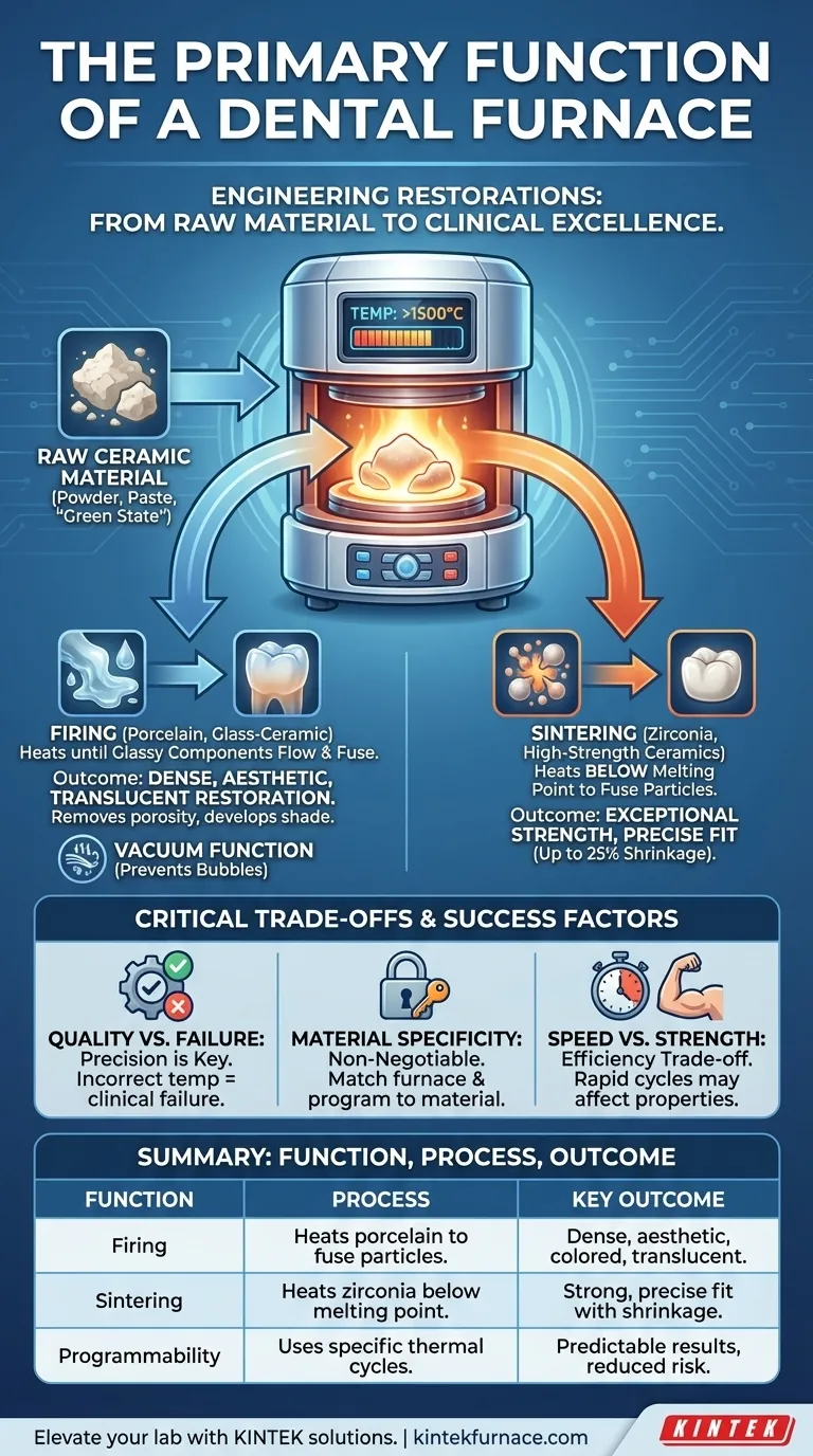 ما هي الوظيفة الأساسية لفرن الأسنان؟ تحقيق الدقة في إنشاء ترميمات الأسنان دليل مرئي