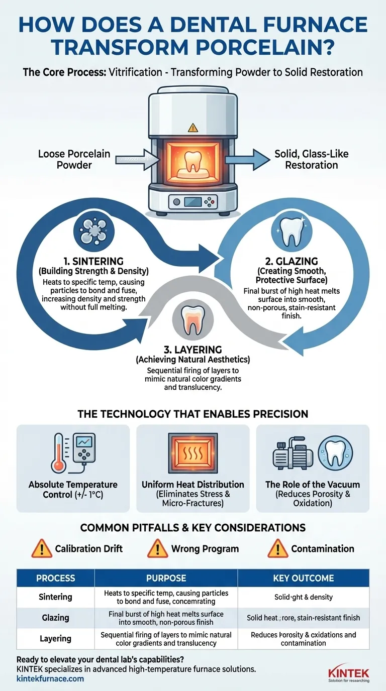 How does a dental furnace transform porcelain? Master Precision Vitrification for Durable, Aesthetic Restorations Visual Guide