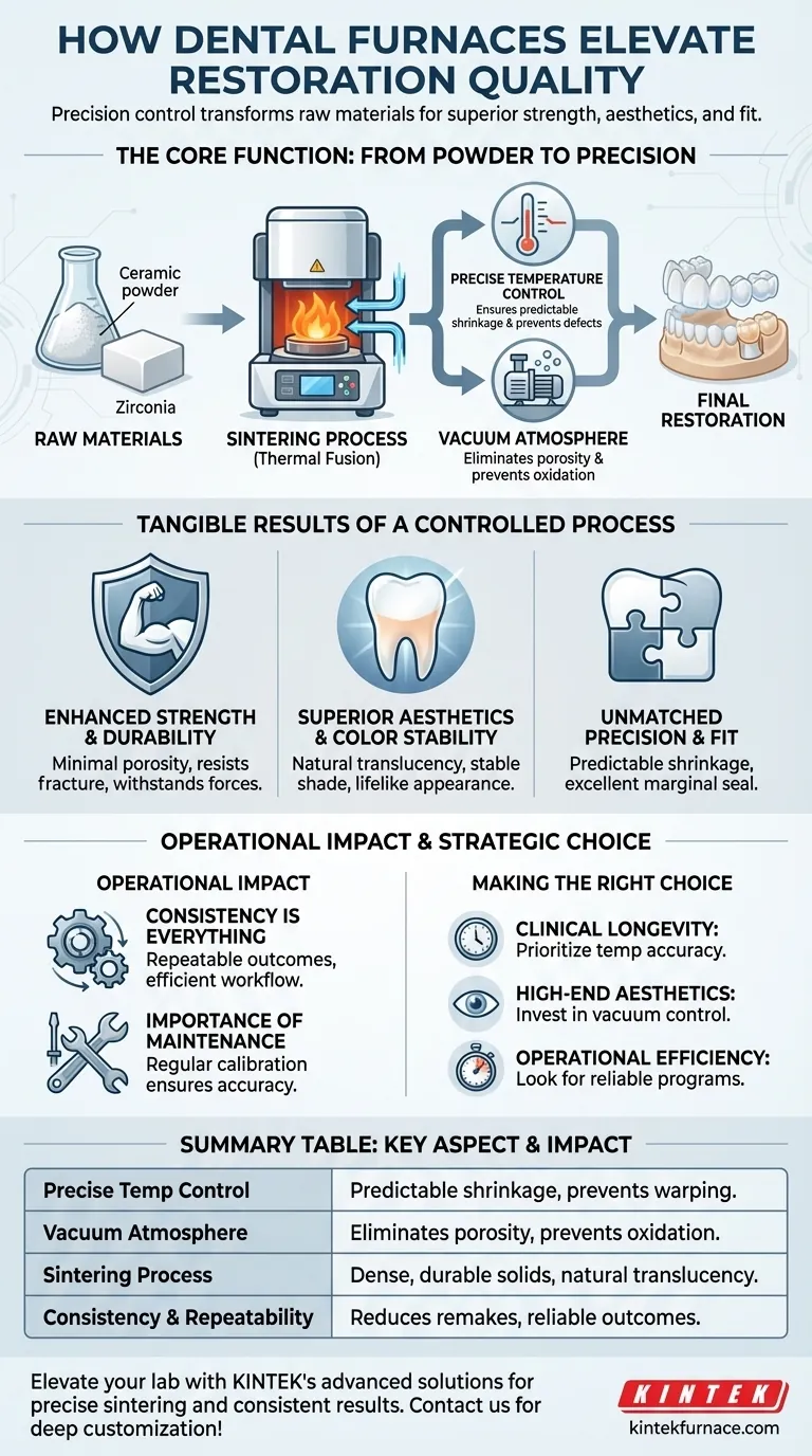 How does a dental furnace improve the quality of dental restorations? Achieve Stronger, Aesthetically Perfect Smiles Visual Guide