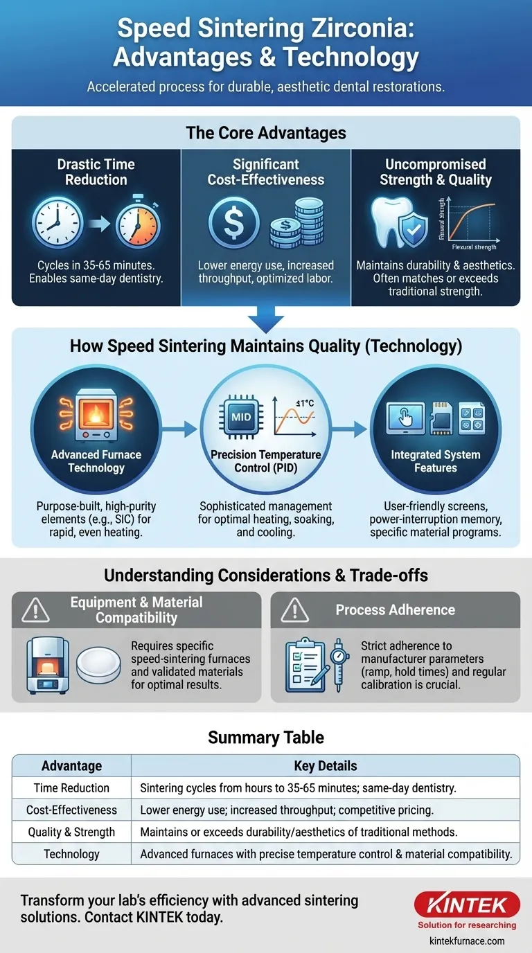 Quais são as vantagens da sinterização rápida de zircônia? Alcance restaurações dentárias mais rápidas e econômicas Guia Visual