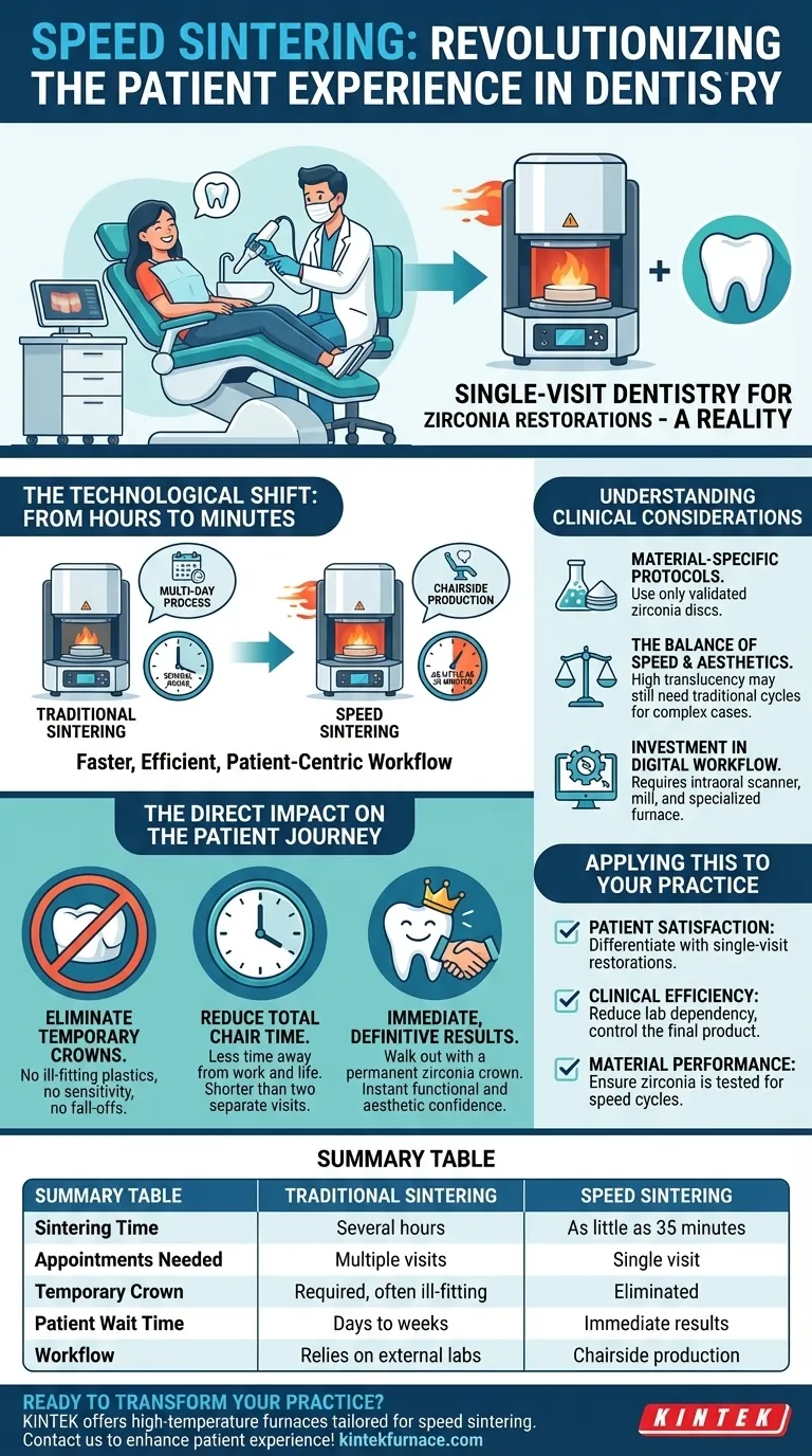 In che modo la sinterizzazione rapida ha migliorato l'esperienza del paziente in odontoiatria? Ottenere Restauri in Zirconia in Unica Seduta Guida Visiva