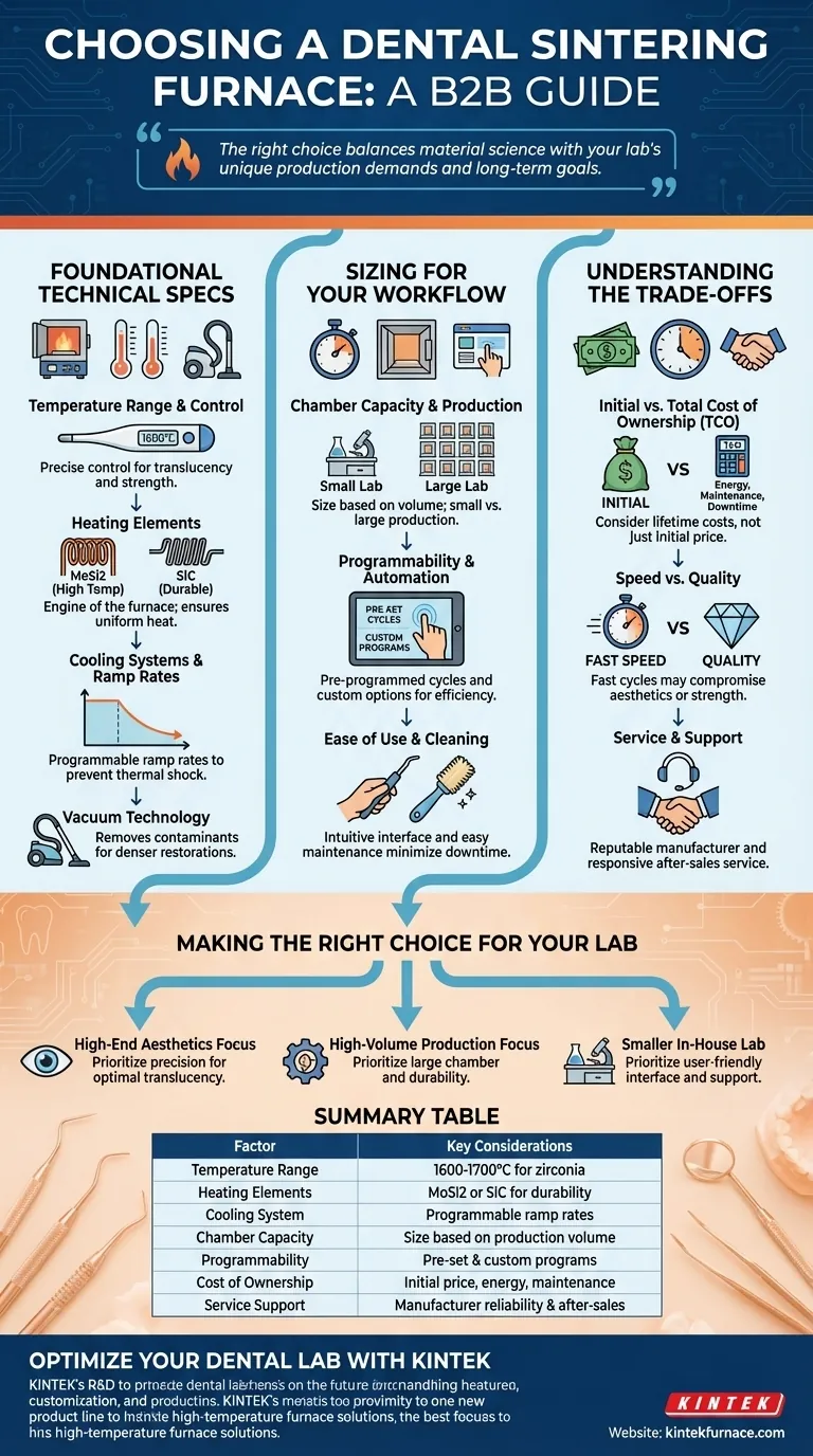 Quali fattori considerare nella scelta di un forno di sinterizzazione dentale? Garantisci qualità ed efficienza per il tuo laboratorio Guida Visiva