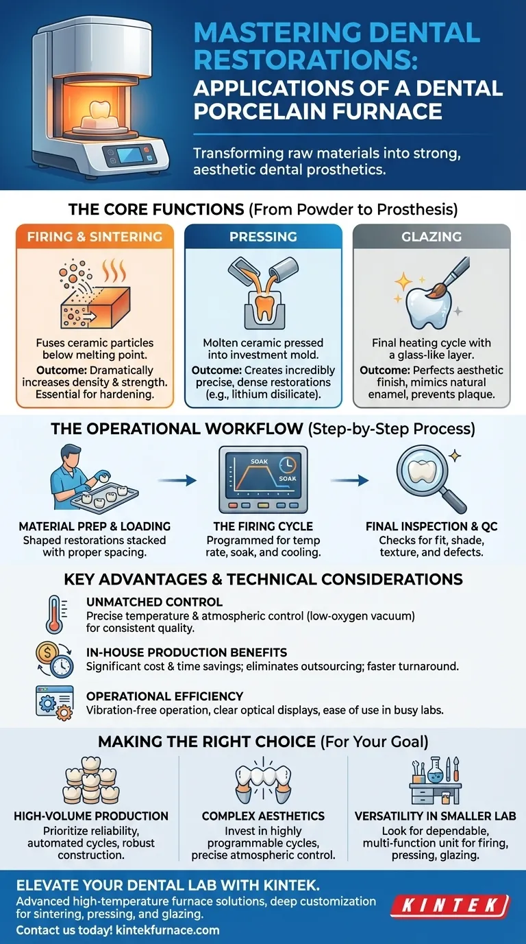Quali sono le applicazioni principali di un forno per ceramica dentale? Cottura di precisione per corone, faccette e ponti Guida Visiva