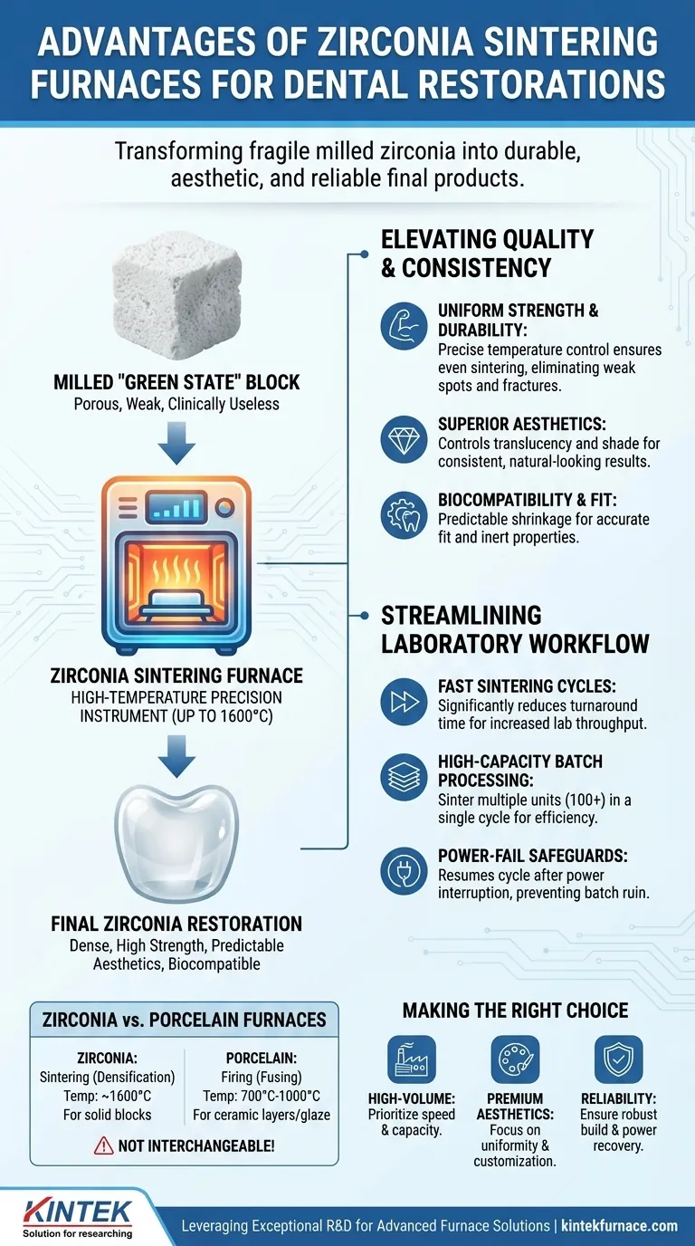 Welche Vorteile bieten Zirkonsinteröfen für zahntechnische Restaurationen? Steigerung von Festigkeit, Ästhetik und Laboreffizienz Visuelle Anleitung