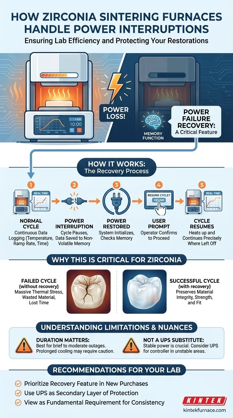 كيف تتعامل أفران تلبيد الزركونيا مع انقطاع التيار الكهربائي؟ احمِ مختبر الأسنان الخاص بك من فترات التوقف المكلفة دليل مرئي