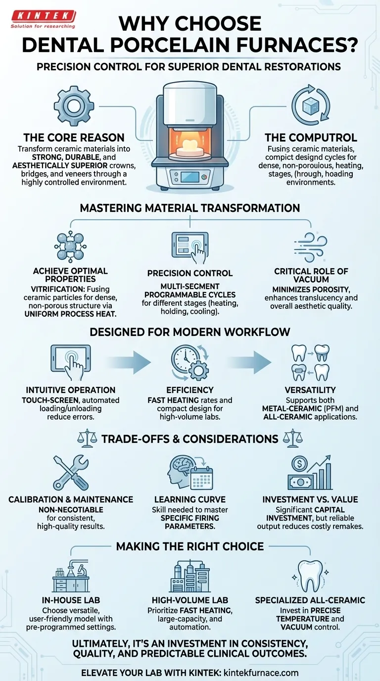 Perché scegliere i forni dentali per porcellana? Ottieni restauri dentali superiori con controllo di precisione Guida Visiva