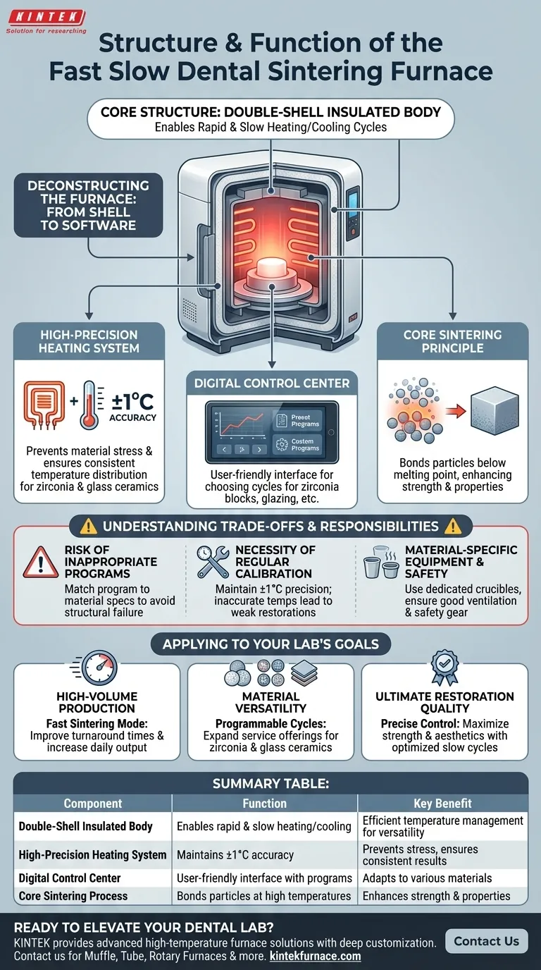 고속/저속 치과용 소결로의 구조는 무엇입니까? 귀하의 연구실을 위한 정밀도와 효율성을 잠금 해제하세요 시각적 가이드