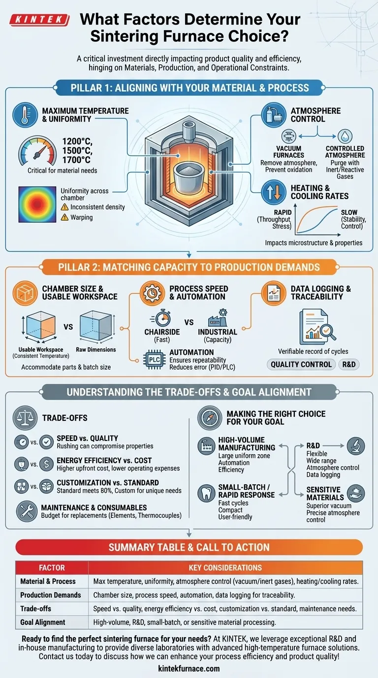 What factors should be considered when choosing a sintering furnace? Optimize Material Quality and Production Efficiency Visual Guide