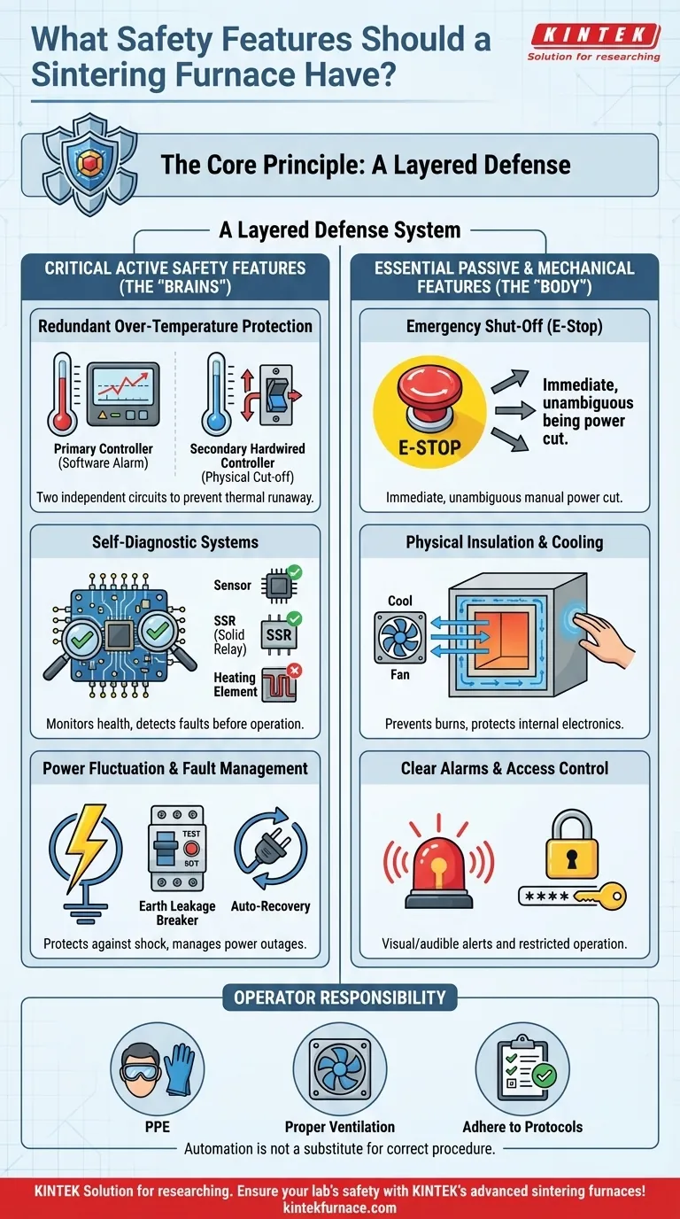 Quais recursos de segurança um forno de sinterização deve ter? Garanta a Proteção Máxima para o Seu Laboratório Guia Visual
