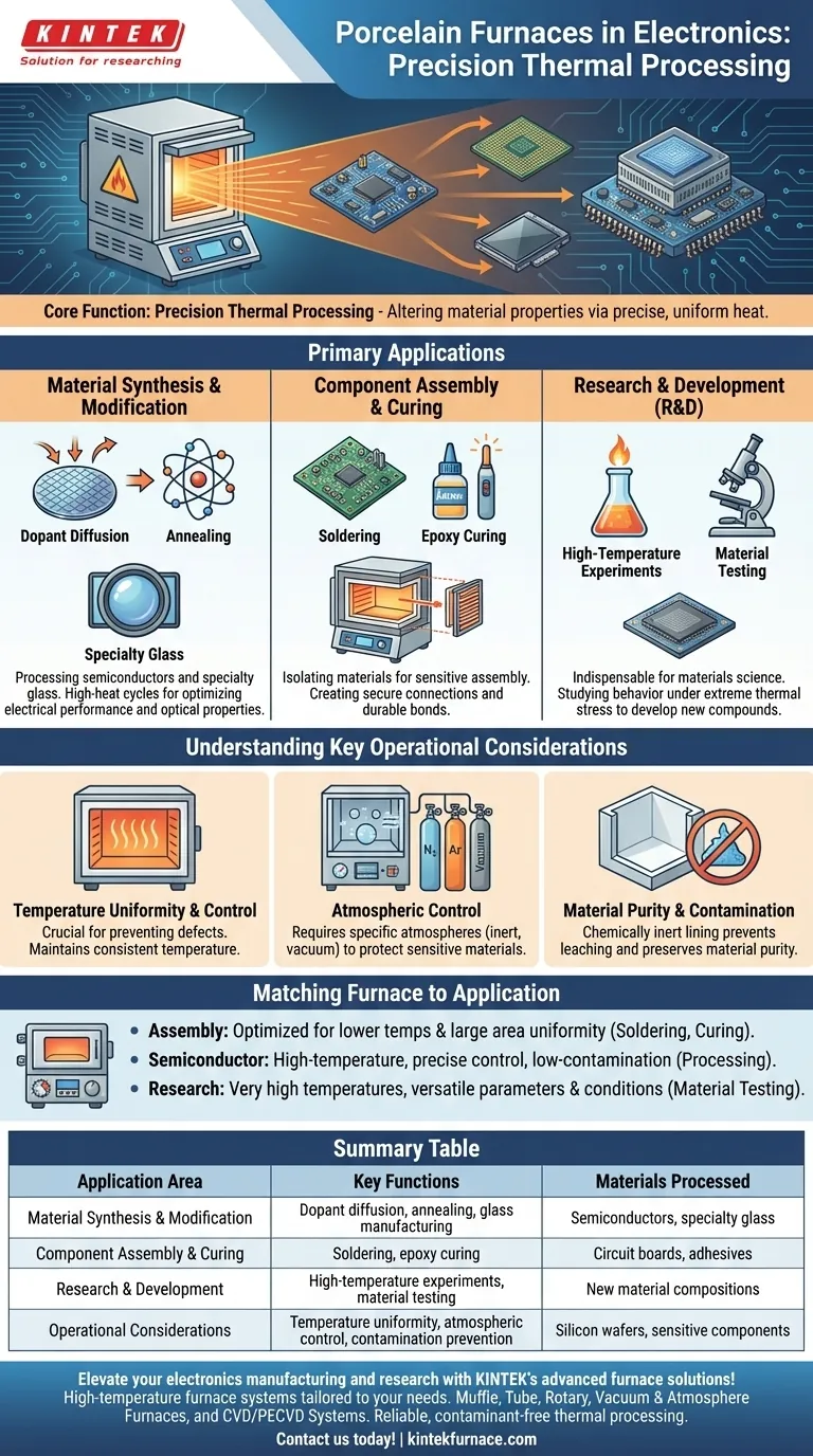 Come vengono applicati i forni a porcellana nell'industria elettronica? Sblocca la lavorazione termica di precisione per l'elettronica avanzata Guida Visiva
