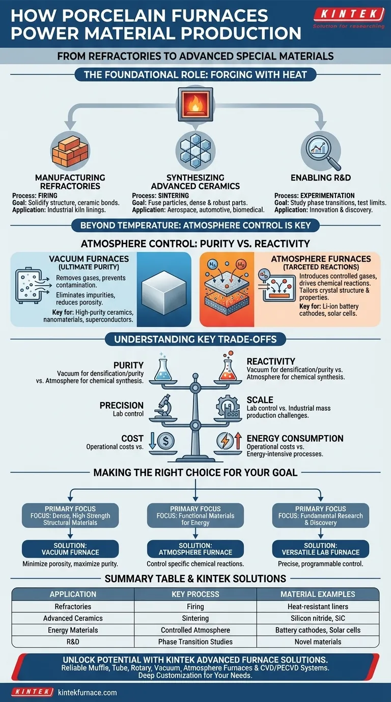 瓷炉在耐火材料和特种材料的生产中是如何应用的？对高温材料合成至关重要 图解指南