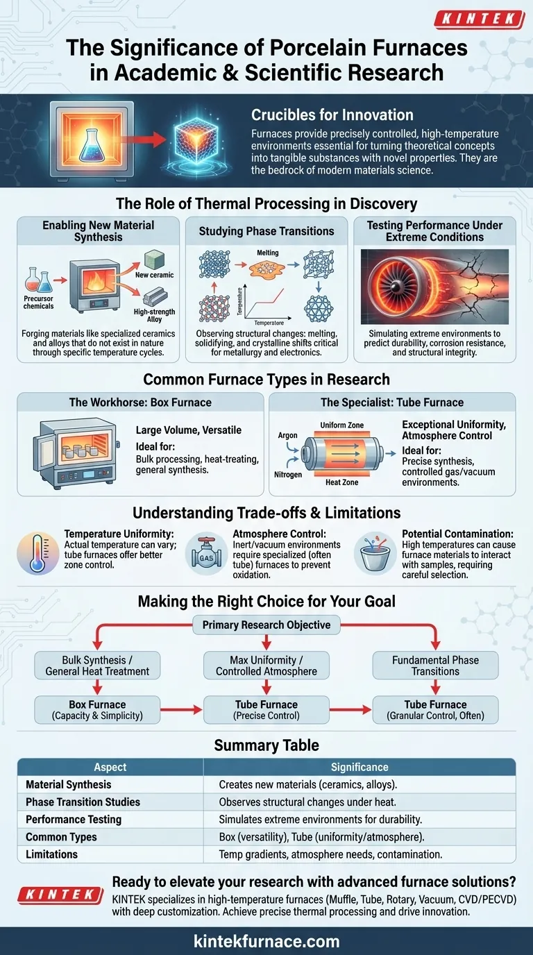 瓷质马弗炉在学术和科学研究中的意义是什么？通过精确的高温控制，释放创新潜力 图解指南