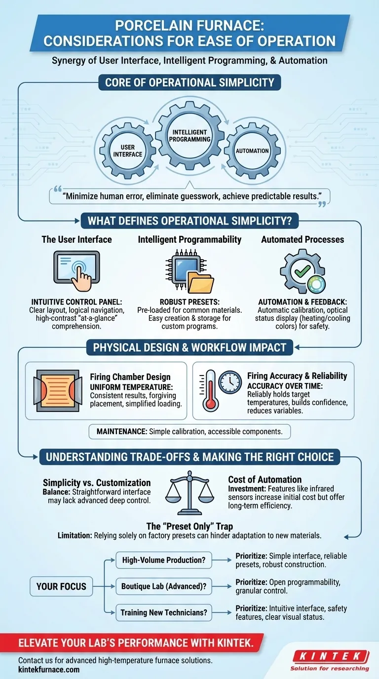 O que deve ser considerado em relação à facilidade de operação de um forno de porcelana? Aumente a Eficiência e Qualidade do Laboratório Guia Visual
