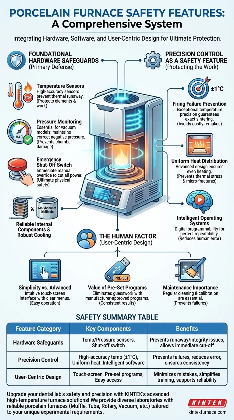 What safety features should a porcelain furnace have? Essential Safeguards for Dental Lab Success Visual Guide