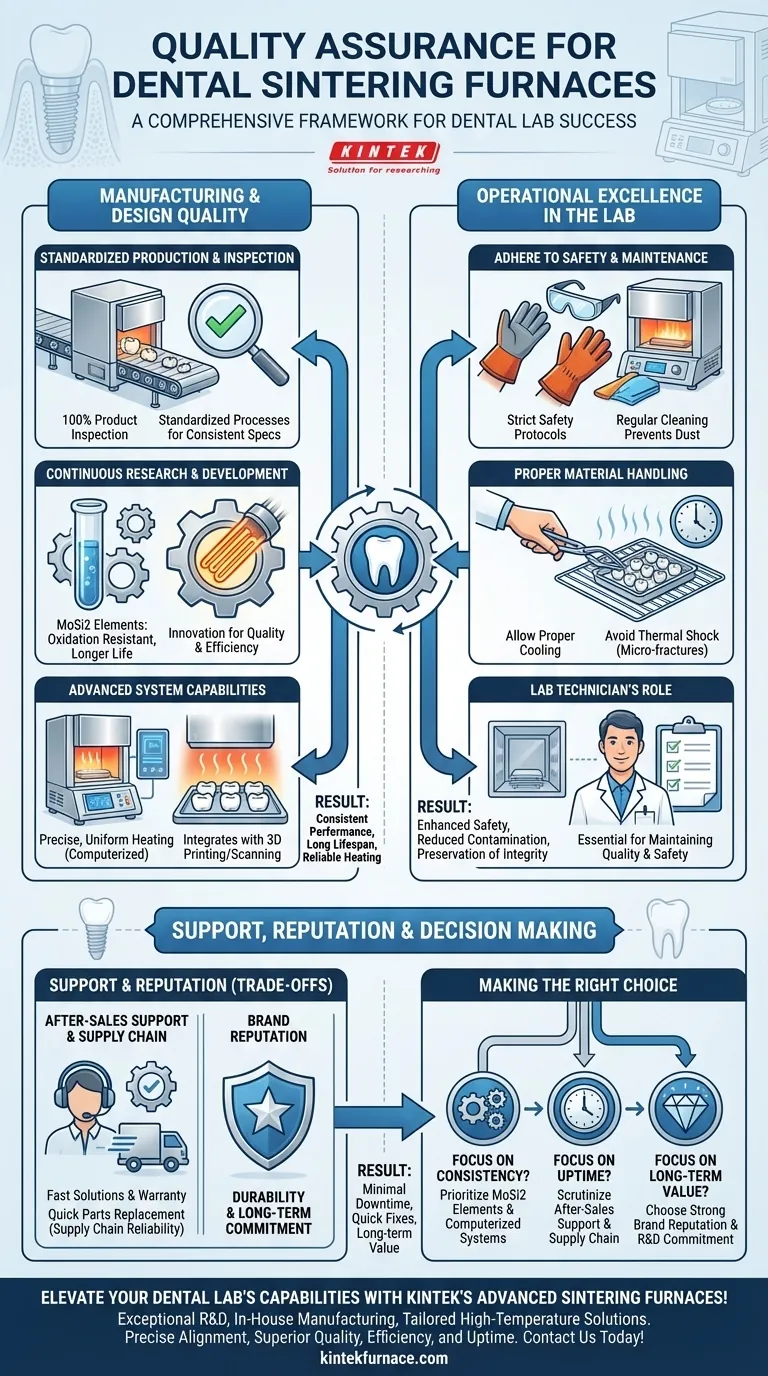 Welche Qualitätssicherungssysteme unterstützen Sinterofenprodukte in Dentallaboren? Präzision und Zuverlässigkeit gewährleisten Visuelle Anleitung