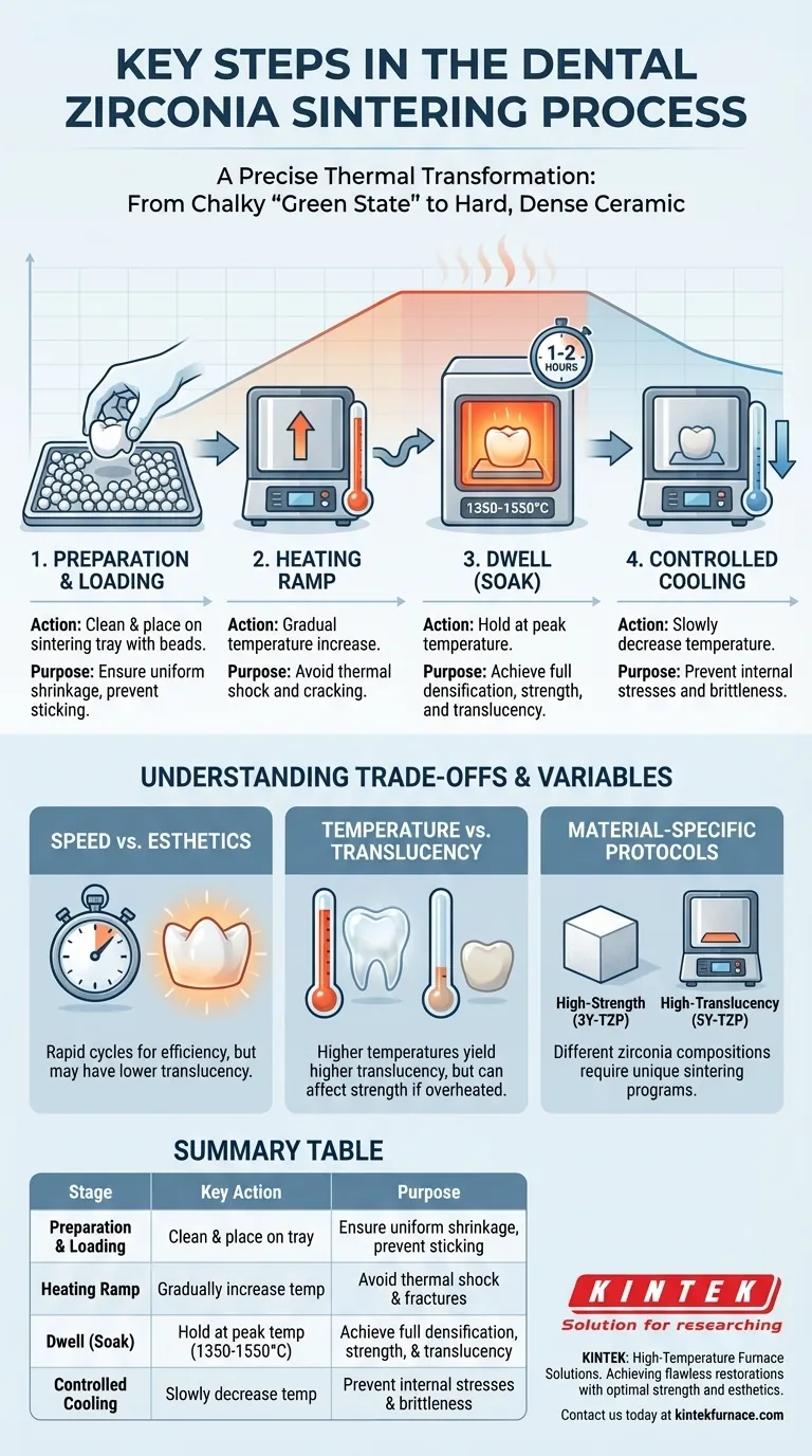 치과용 지르코니아 소결 공정의 핵심 단계는 무엇인가요?마스터 정밀도 및 내구성 시각적 가이드