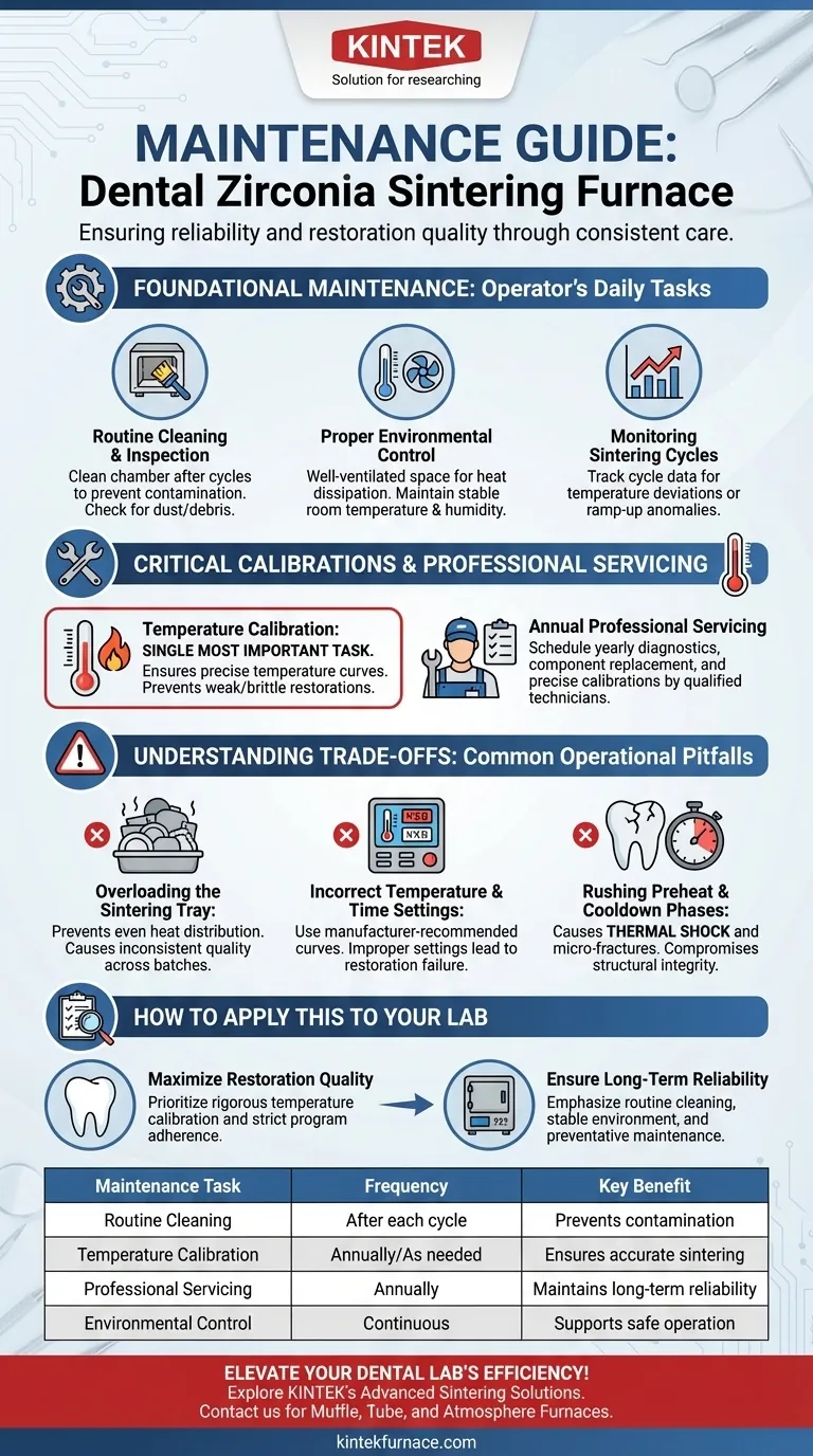 Quale manutenzione richiede un forno di sinterizzazione per zirconio dentale? Garantire prestazioni ottimali e qualità del restauro Guida Visiva