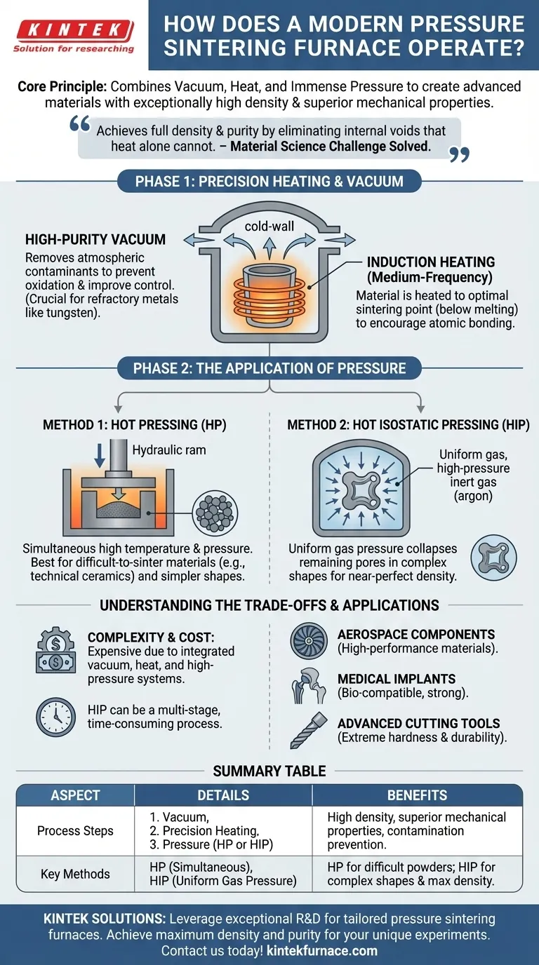현대의 압력 소결로는 어떻게 작동합니까? 정밀도로 고밀도 재료 잠금 해제 시각적 가이드