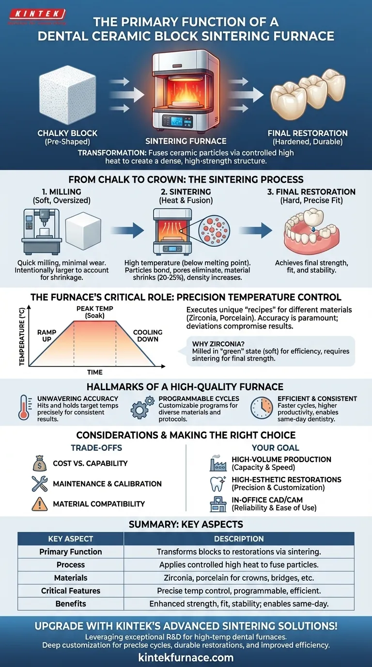 牙科陶瓷块烧结炉的主要功能是什么？实现持久、高强度的牙科修复体 图解指南