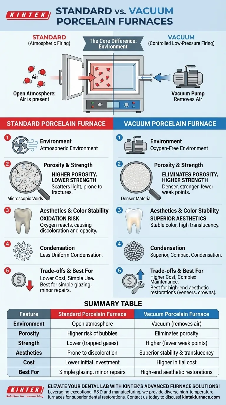 What is the difference between a porcelain furnace and a vacuum porcelain furnace? Achieve Superior Dental Restorations Visual Guide