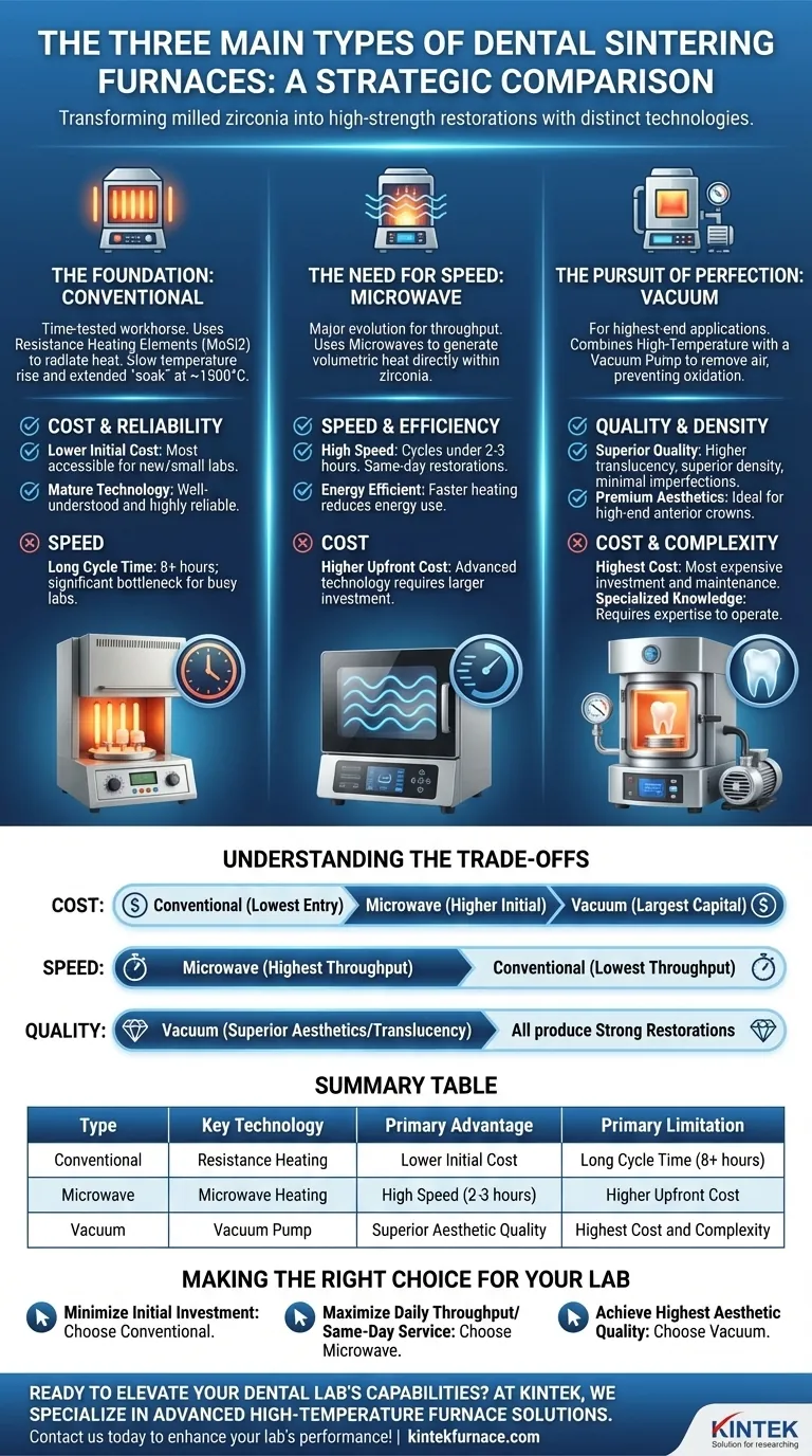 What are the three main types of dental sintering furnaces? Choose the Best for Your Lab's Needs Visual Guide