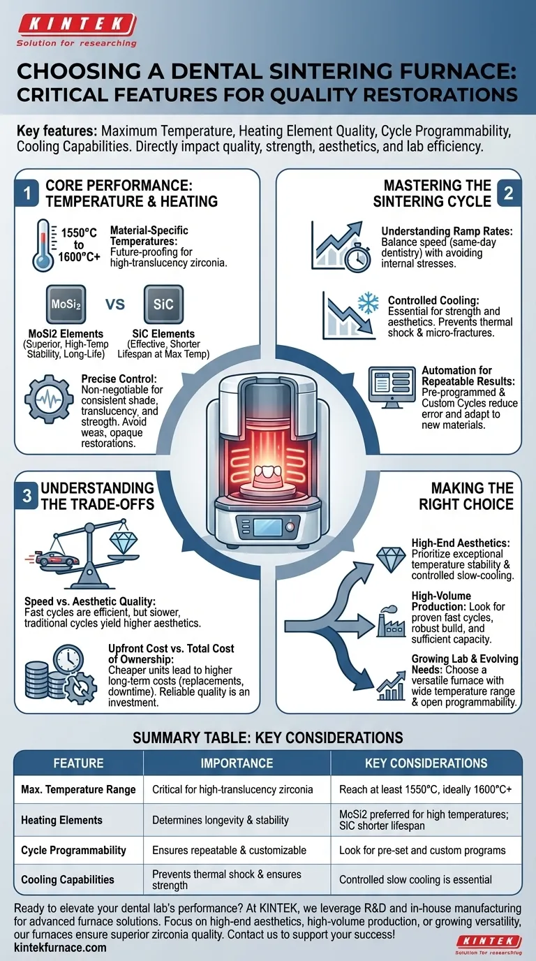 选择牙科烧结炉时应考虑哪些特点？确保氧化锆修复体的最佳质量 图解指南