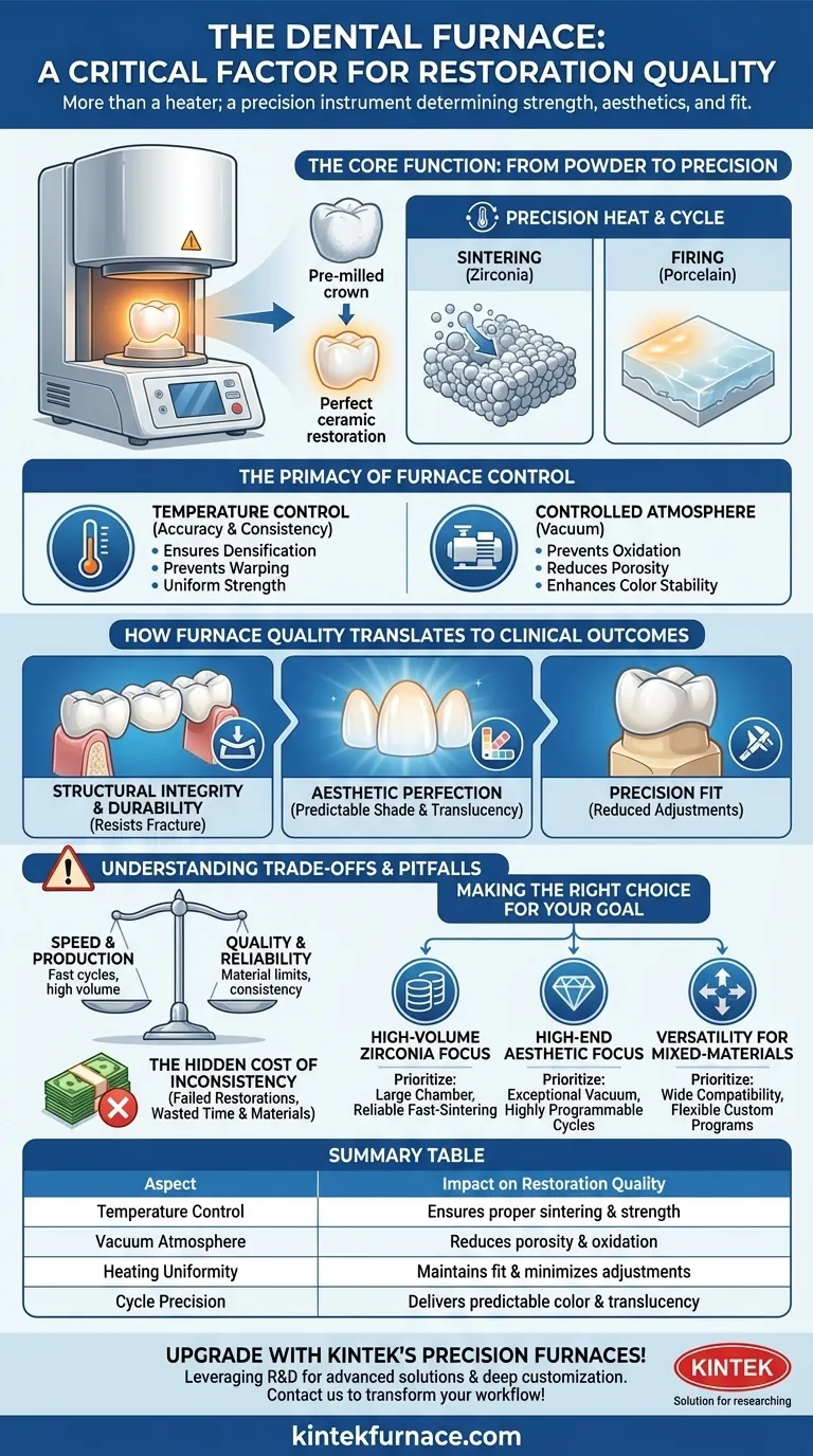 Como a escolha do forno afeta a qualidade das restaurações dentárias? Garanta Resistência, Estética e Adaptação Guia Visual