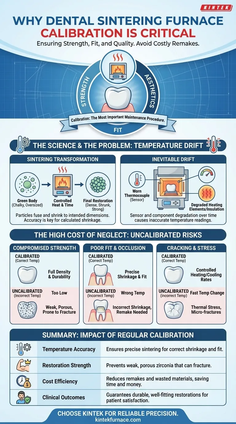 Why is calibration important for dental sintering furnaces? Ensure Perfect Restorations and Avoid Costly Failures Visual Guide