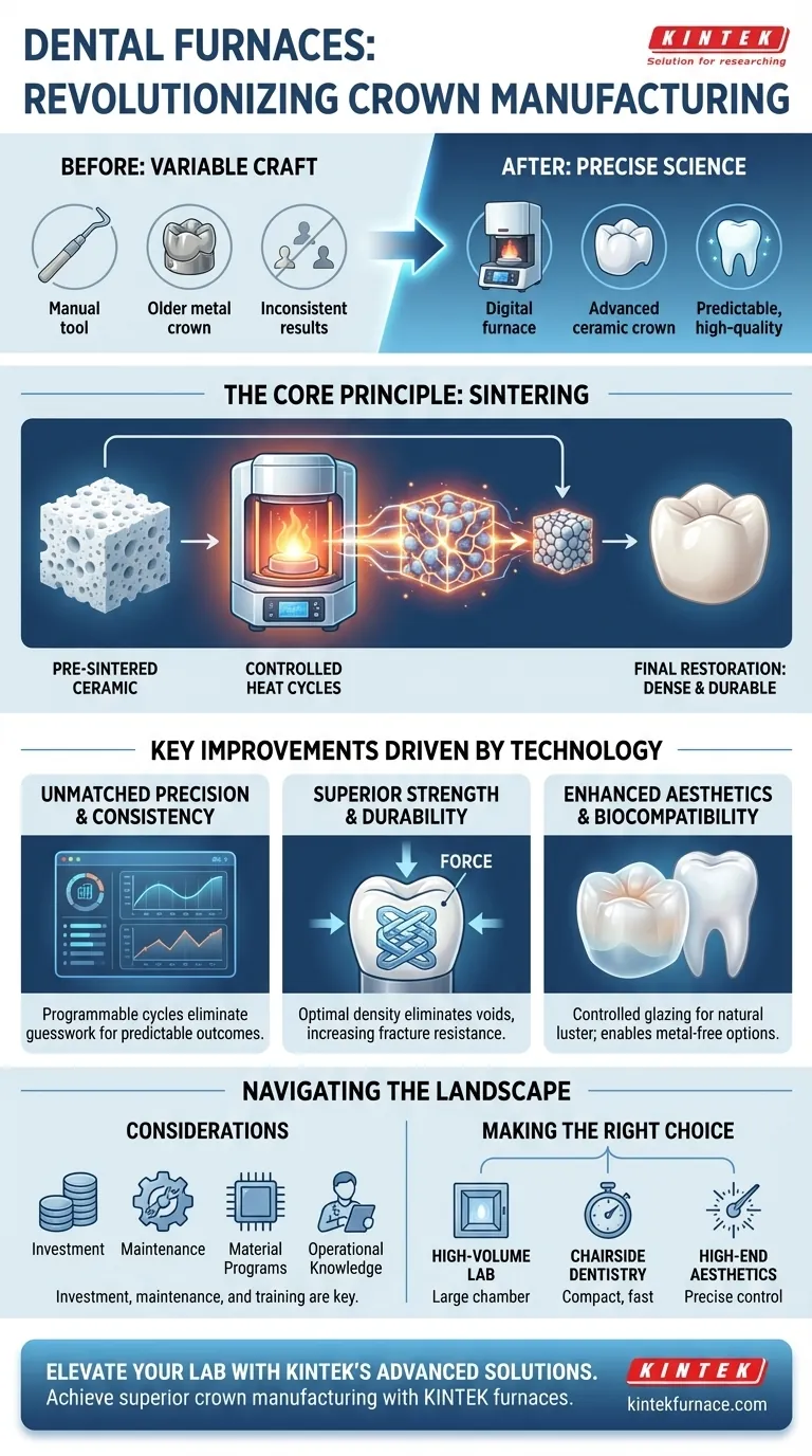 Como os fornos odontológicos melhoraram a fabricação de coroas? Aumente a precisão e a durabilidade nas restaurações Guia Visual