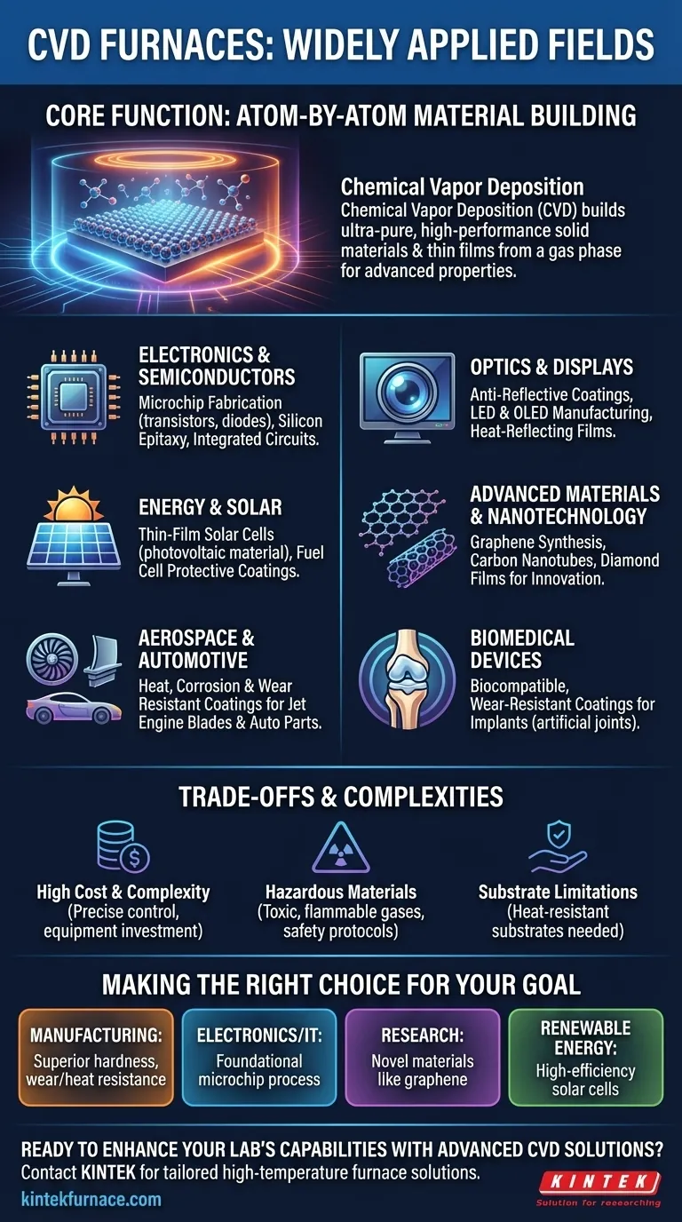 CVD炉は主にどのような分野で広く応用されていますか？半導体、航空宇宙、その他に不可欠 ビジュアルガイド